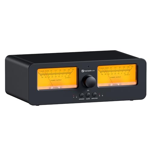[Verbessert] Fosi Audio LC30 VU Meter Verstärker Lautsprecherwähler-Box, 2-Wege Analog-Audioschalter, für Stereo HiFi-Verstärker und Passive Lautsprecher, Home-Audio-Komponente mit Fernbedienung von Fosi Audio