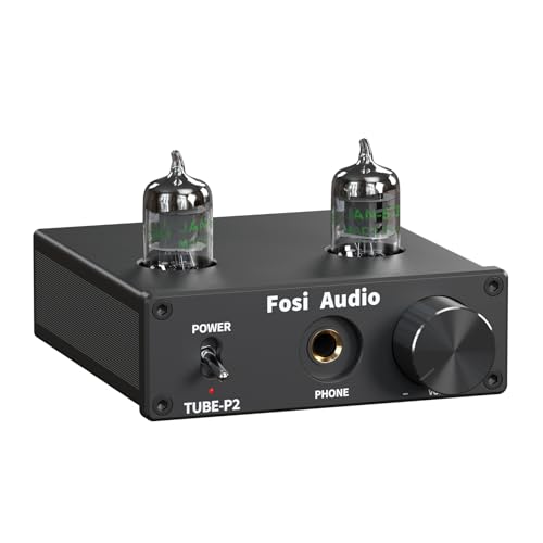 Fosi Audio P2 Röhren Kopfhörerverstärker Vakuumschlauch Vorverstärker Mini Hi-Fi Stereo Audio mit niedrigem Erdgeräuschausgang Schutz für Kopfhörer von Fosi Audio