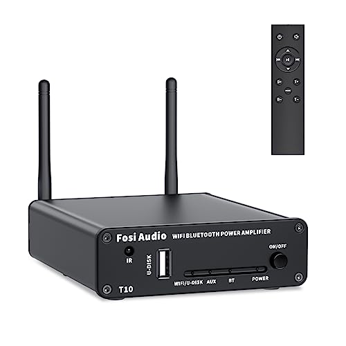 Fosi Audio T10 HiFi Verstärker 200W, WiFi & Bluetooth 5.0 2.0CH Stereo HiFi-Verstärker, Smart Wireless WiFi Routing Modul, Multi-Zone Klass-D 100W x 2 Amplifier für Lautsprecher, inkl. Fernbedienung Fosi Audio T10 HiFi Verstärker 200W, WiFi & Bluetooth 5.0 2.0CH Stereo HiFi-Verstärker, Smart Wireless WiFi Routing Modul, Multi-Zone Klass-D 100W x 2 Amplifier für Lautsprecher, inkl. Fernbedienung von Fosi Audio