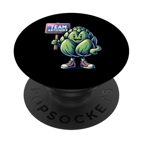 Team Artischocke, Artischockenmaskottchen, lustiges Gemüse PopSockets Klebender PopGrip von Fossil Forward Homestead