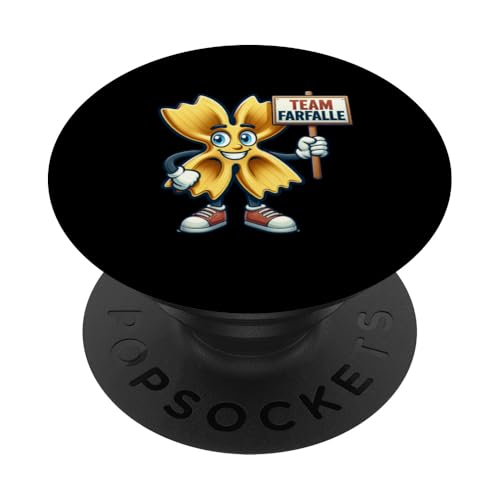 Team Farfalle Pasta Maskottchen Funny Food PopSockets Klebender PopGrip von Fossil Forward Homestead