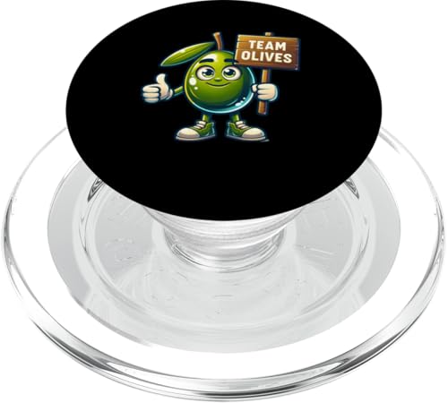 Team Olives Olivenöl Maskottchen Lustiges Gemüse PopSockets PopGrip für MagSafe von Fossil Forward Homestead