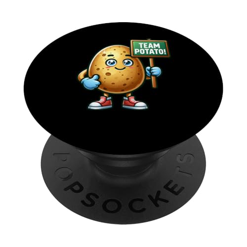 Team Potato, Baked Potato Maskottchen, lustiges Gemüse PopSockets Klebender PopGrip von Fossil Forward Homestead