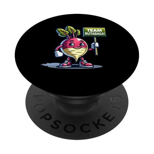 Team Rutabaga, Rutabaga Maskottchen, lustiges Wurzelgemüse PopSockets Klebender PopGrip Team Rutabaga, Rutabaga Maskottchen, lustiges Wurzelgemüse PopSockets Klebender PopGrip von Fossil Forward Homestead