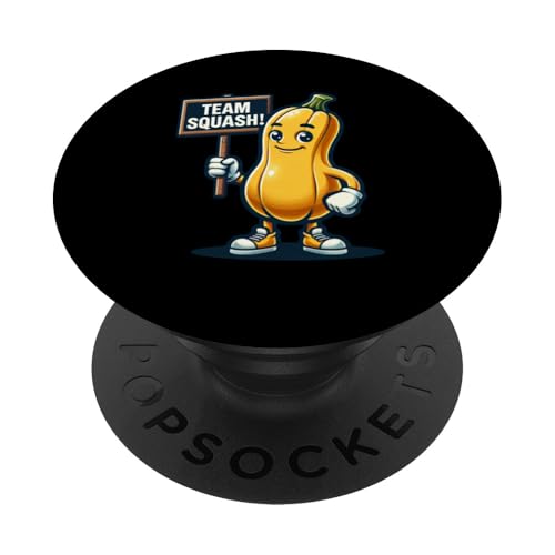 Team Squash, Butternut Maskottchen, lustiges Gemüse, Gartenarbeit PopSockets Klebender PopGrip von Fossil Forward Homestead