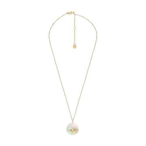 Fossil - Collier pendentif Sutton Evil Eye en Acier inoxydable doré, Pour Femme, JF04793710 von Fossil