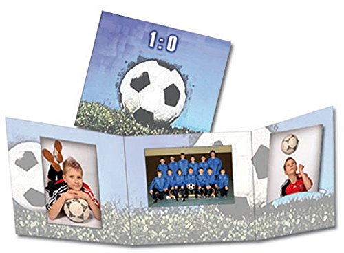 Foto-Profi-Shop Zientarra 100 STK. Portraitmappe 3-teilig für 13x18 Fotos & CD im Design Fussball Fotomappe Leporello für Studio, Kindergarten, Schule von Foto-Profi-Shop Zientarra