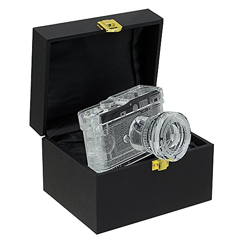 Fotodiox Crystal Rangefinder Camera Display Model - 2/3 of Real Life Size Replica of Leica M9 Camera w/Summicron 28mm f/2 Lens; Paperweight, Book Shelf, Bookends, Paper Weight von Fotodiox