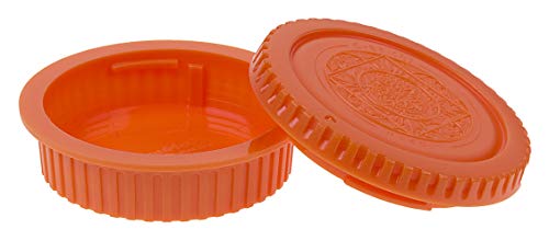 Fotodiox Designer-Kamera-Gehäuse und Objektivrückdeckel Set, kompatibel mit Allen Canon EOS EF/EF-s Kameras und Objektiven, Orange von Fotodiox