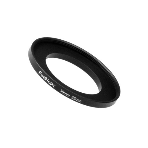 Fotodiox Metal Step Up Ring Filter Adapter, Anodized Black Aluminum 39mm-55mm, 39-55 mm von Fotodiox