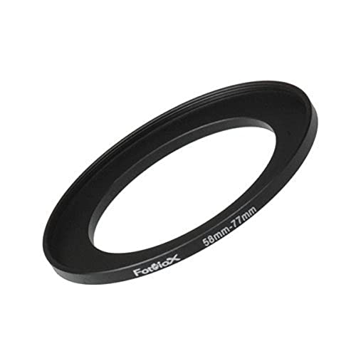 Fotodiox Metall Step Up Filteradapter Ring, eloxiert Schwarz Metall 58mm-77mm, 58-77 -- Objektivgewinde auf Filtergewinde von Fotodiox