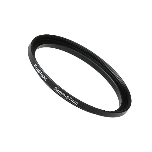 Fotodiox Metall-Step-Up-Ring, eloxiertes schwarzes Metall, 62-67 mm, 62-67 mm von Fotodiox