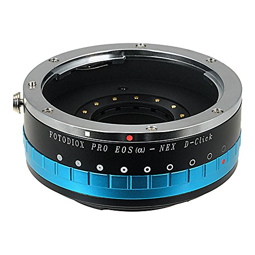 Fotodiox Pro IRIS Lens Mount Adapter Compatible with Canon EOS EF Full Frame Lenses on Sony E-Mount Cameras von Fotodiox