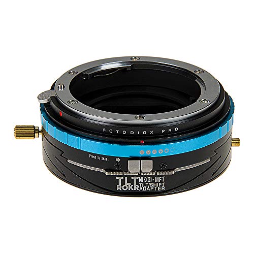 Fotodiox Pro TLT ROKR Tilt/Shift Lens Adapter Compatible with Nikon Nikkor F Mount G-Type D/SLR Lenses on Micro Four Thirds Mount Cameras von Fotodiox