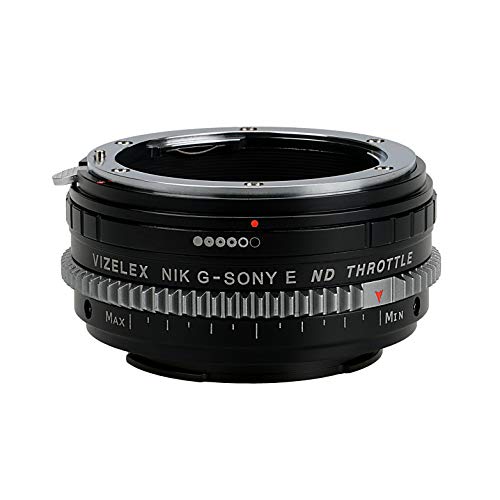 Vizelex CINE ND Throttle Lens Adapter Compatible with Nikon F-Mount G-Type Lenses on Sony E-Mount Cameras - by Fotodiox Pro von Fotodiox