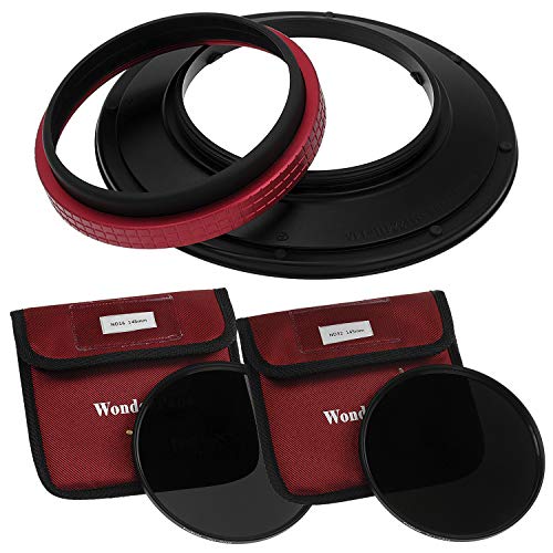 WonderPana 145 Neutral Density Kit - 145mm Filter Holder, Lens Cap, ND16 and ND32 Filters for the Sigma 12-24mm f/4.5-5.6 EX DG ASP HSM II Wide-Angle Zoom Lens (Full Frame 35mm) von Fotodiox