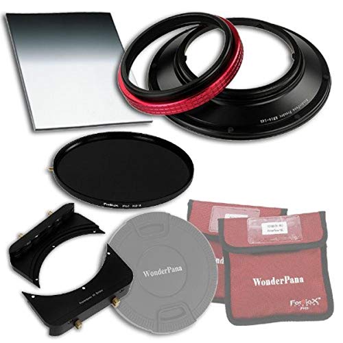 WonderPana 66 FreeArc Essentials ND 0.6HE Kit - Rotating 145mm Filter System Holder, Lens Cap, Fotodiox Pro 6.6"x8.5" 0.6 (2-stop) Hard Edge Grad ND and 145mm ND16 (4-Stop) Filters for the Various 14mm Full Frames (Samyang, Rokinon, Polaroid, Vivitar, Bower, Falcon, Pro-Optic, Bell & Howell, Opteka, Walimax) von Fotodiox