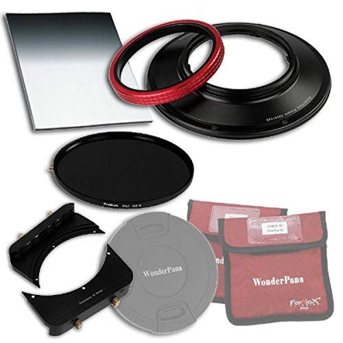 WonderPana 66 FreeArc Essentials ND 0.6SE Kit - Rotating 145mm Filter System Holder, Lens Cap, Fotodiox Pro 6.6"x8.5" 0.6 (2-stop) Soft Edge Grad ND and 145mm ND16 (4-Stop) Filters for the Canon 14mm Super Wide Angle EF f/2.8L II USM Lens (Full Frame 35mm) von Fotodiox