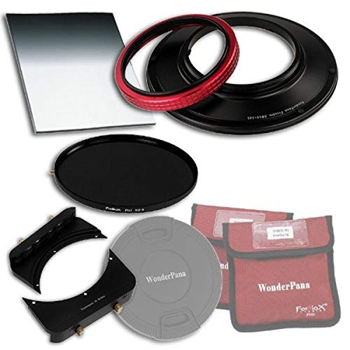 WonderPana 66 FreeArc Essentials ND 0.6SE Kit - Rotating 145mm Filter System Holder, Lens Cap, Fotodiox Pro 6.6"x8.5" 0.6 (2-stop) Soft Edge Grad ND and 145mm ND16 (4-Stop) Filters for the Sigma 14mm f/2.8 EX HSM RF Aspherical Ultra Wide Angle Lens (Full Frame 35mm) von Fotodiox