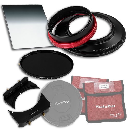 WonderPana 66 FreeArc Essentials ND 0.6SE Kit - Rotating 145mm Filter System Holder, Lens Cap, Fotodiox Pro 6.6"x8.5" 0.6 (2-stop) Soft Edge Grad ND and 145mm ND16 (4-Stop) Filters for the Tokina 16-28mm f/2.8 AT-X Pro FX Lens (Full Frame 35mm) von Fotodiox