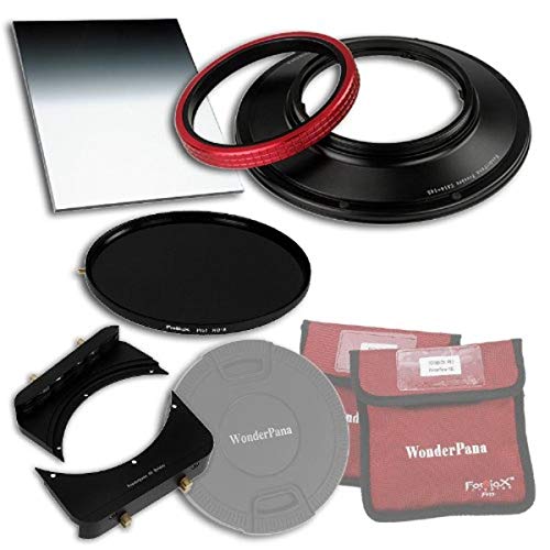 WonderPana 66 FreeArc Essentials ND 0.9SE Kit - Rotating 145mm Filter System Holder, Lens Cap, Fotodiox Pro 6.6"x8.5" 0.9 (2-stop) Soft Edge Grad ND and 145mm ND16 (4-Stop) Filters for the Canon 14mm Super Wide Angle EF f/2.8L II USM Lens (Full Frame 35mm) von Fotodiox