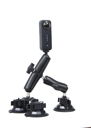 Fotoleehy Kamera Saugnapf Autohalterung kompatibel mit Insta360 X4, X3, X2,Ace Pro, Ace, GoPro Hero 12,DSLR, für Autos, Fenster, Boot, Jet Ski, ATV Fotoleehy Kamera Saugnapf Autohalterung kompatibel mit Insta360 X4, X3, X2,Ace Pro, Ace, GoPro Hero 12,DSLR, für Autos, Fenster, Boot, Jet Ski, ATV von Fotoleey