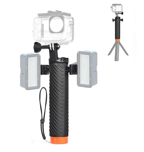 Fotoleey Action-Kamera schwimmende Hand Griff mit Lichter Schnittstelle kompatibel mit Insta360 X4, x3, GO 3S, Ace Pro, Ace, GoPro Hero 12, DJI Action Fotoleey Action-Kamera schwimmende Hand Griff mit Lichter Schnittstelle kompatibel mit Insta360 X4, x3, GO 3S, Ace Pro, Ace, GoPro Hero 12, DJI Action von Fotoleey