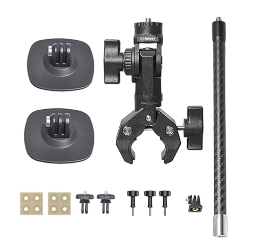 Fotoleey 360 Kamera Motorradhalterung Fahrrad Lenkerhalterung für Insta360 X4, X3, Ace Pro, Ace, GoPro Hero 12, inklusive Lenkerklemme, Verlängerungsstange und Selbstklebender Helmhalterung Fotoleey 360 Kamera Motorradhalterung Fahrrad Lenkerhalterung für Insta360 X4, X3, Ace Pro, Ace, GoPro Hero 12, inklusive Lenkerklemme, Verlängerungsstange und Selbstklebender Helmhalterung von Fotoleey