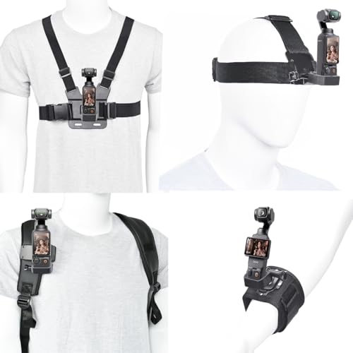 Fotoleey Kamera-Brusthalterung + Kopfgurthalterung + Handgelenkbandhalterung + Rucksack-Clip-Halterung. Kompatibel mit DJI Osmo Pocket 3, Action 4, GoPro Hero 12/11/10/9/8 Fotoleey Kamera-Brusthalterung + Kopfgurthalterung + Handgelenkbandhalterung + Rucksack-Clip-Halterung. Kompatibel mit DJI Osmo Pocket 3, Action 4, GoPro Hero 12/11/10/9/8 von Fotoleey