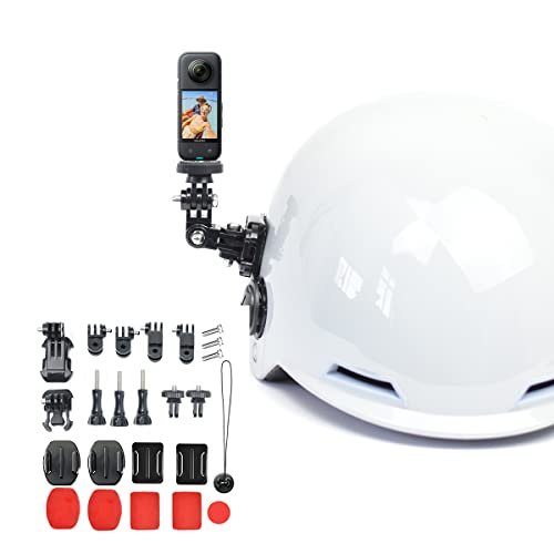 Fotoleey Kamera Helm Halterung Zubehör Kit Helmhalterung Halter Set für Insta360 X4, X3, X2, Kompatibel mit GoPro Hero 12, 11, Hero 10, Hero 9, Hero 8, von Fotoleey