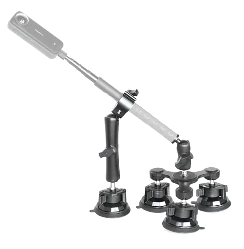 Fotoleey Kamera Saugnapfhalterung für Insta360 X5, X4, X3, X2, Ace Pro, Ace, One RS- 4 Stück verstellbare Saugnäpfe, Langarmhalterung, ohne Verlängerungsstange Fotoleey Kamera Saugnapfhalterung für Insta360 X5, X4, X3, X2, Ace Pro, Ace, One RS- 4 Stück verstellbare Saugnäpfe, Langarmhalterung, ohne Verlängerungsstange von Fotoleey