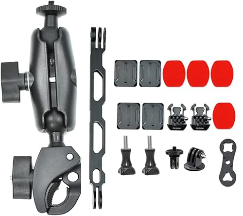 Fotoleey Motorrad Halterung kit für GoPro Hero 13/12/11/10, Compatible with Insta360 X4, X3,Ace Pro 2, go 3 s, Selbstklebende Helmhalterung und Lenkerklemmhalterung Fotoleey Motorrad Halterung kit für GoPro Hero 13/12/11/10, Compatible with Insta360 X4, X3,Ace Pro 2, go 3 s, Selbstklebende Helmhalterung und Lenkerklemmhalterung von Fotoleey