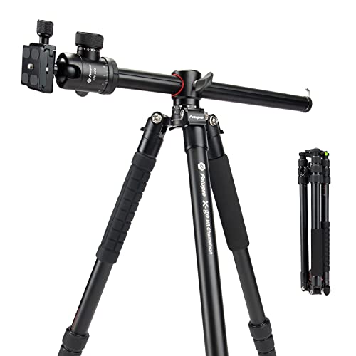 Fotopro 160CM Horizontal Kamera Stativ mit Einbeinstativ Aluminium 360 Kugelkopf Schnellwechselplatte Professionelles Tragbares Stativ für Canon Nikon Sony DSLR Kamera Maximale Belastung bis 26,5 lbs von Fotopro