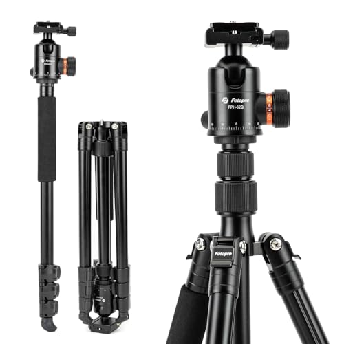 Fotopro 165CM/65inch Kamera stativ, 2 in 1 Aluminium Reisen stativ und 360 ° Kopf Bein, Abnehmbares Einbeinstativ für DSLR, maximale Belastung 8KG/17.63lbs Fotopro 165CM/65inch Kamera stativ, 2 in 1 Aluminium Reisen stativ und 360 ° Kopf Bein, Abnehmbares Einbeinstativ für DSLR, maximale Belastung 8KG/17.63lbs von Fotopro