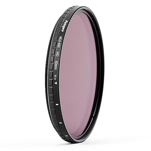 Fotopro 72mm ND Filter Variabler Graufilter ND2-400 (1-8 Stop) Vario ND Filter mit Filtertasche von Fotopro