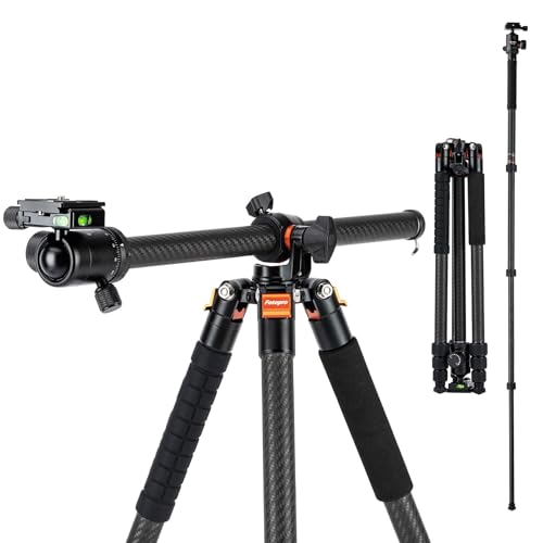 Fotopro Carbonfaser-Horizontalstativ, 184 cm Kamerastativ mit 360-Grad-Kugelkopf, Schnellwechselplatte für DSLR Videokamera, 2-in-1 Stativ und Einbeinstativ, maximale Belastung 10 kg Fotopro Carbonfaser-Horizontalstativ, 184 cm Kamerastativ mit 360-Grad-Kugelkopf, Schnellwechselplatte für DSLR Videokamera, 2-in-1 Stativ und Einbeinstativ, maximale Belastung 10 kg von Fotopro