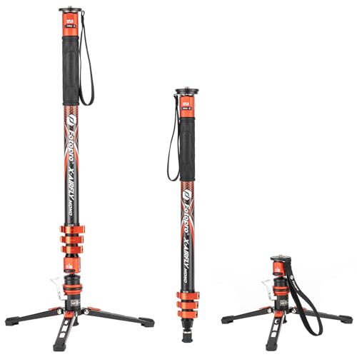 Fotopro Einbeinstativ aus Karbonfaser, 185,4 cm, professionelles Einbeinstativ, Reise-Einbeinstativ mit Pedal, maximale Traglast 10 kg, für DSLR-Kamera, X-Airfly Mono, Orange Fotopro Einbeinstativ aus Karbonfaser, 185,4 cm, professionelles Einbeinstativ, Reise-Einbeinstativ mit Pedal, maximale Traglast 10 kg, für DSLR-Kamera, X-Airfly Mono, Orange von Fotopro
