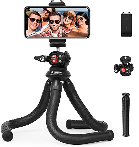 Fotopro Handy Stativ - Flexibles Mini Kamera Stativ für Smartphone und DSLR-Kamera Mit Universalclip und Kaltschuhhalterung von Fotopro