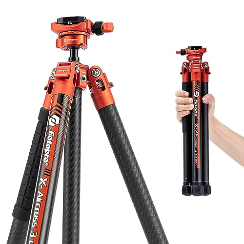 Fotopro X-Aircross 3 Lite Leichtes Reisestativ aus Kohlefaser 157cm mit Panoramakugelkopf 0,81kg Ultraleicht Tragbares Rucksack-Kamera-Reisestativ für DSLR mit Tragetasche Belastung bis zu 10kg Orange Fotopro X-Aircross 3 Lite Leichtes Reisestativ aus Kohlefaser 157cm mit Panoramakugelkopf 0,81kg Ultraleicht Tragbares Rucksack-Kamera-Reisestativ für DSLR mit Tragetasche Belastung bis zu 10kg Orange von Fotopro