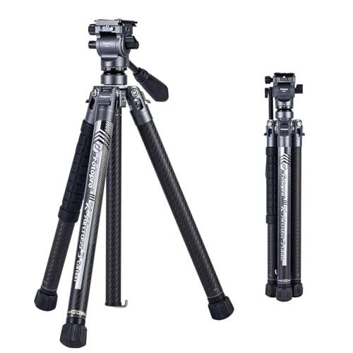 Fotopro X-Aircross 3 Lite Video-Stativ mit Flüssigkeitskopf, 1,0 kg, Ultraleicht, tragbar, professionelles Video-Reise-Karbonfaser-Stativ für Kamera, DSLR, Belastung bis zu 10 kg, Grau Fotopro X-Aircross 3 Lite Video-Stativ mit Flüssigkeitskopf, 1,0 kg, Ultraleicht, tragbar, professionelles Video-Reise-Karbonfaser-Stativ für Kamera, DSLR, Belastung bis zu 10 kg, Grau von Fotopro