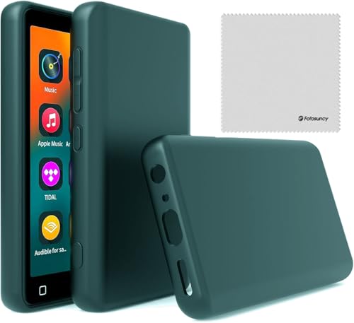 Fotosuncy Schutzhülle für Innioasis G1 G3 MP3 Player 10,2 cm (4 Zoll), weiche TPU-Hülle, matt, mit Reinigungstuch, Tiefgrün von Fotosuncy