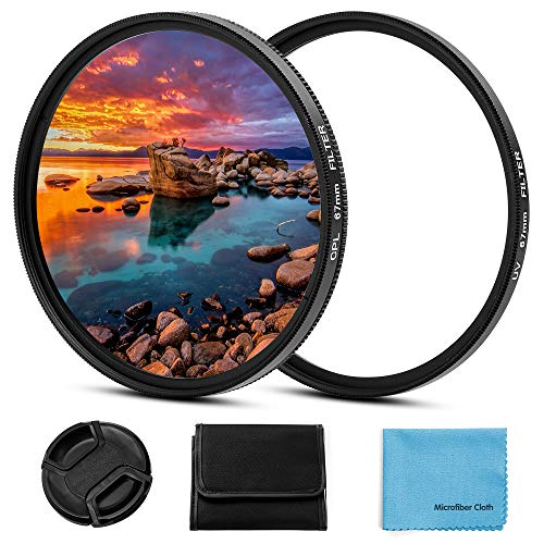 37mm Filter Kit, Fotover 37mm UV CPL Filter Set Universal UV Schutzfilter Zirkular Polarisationsfilter mit Mitte Pinch Objektivdeckel für Canon Nikon Sony Pentax Olympus Fuji Kamera von Fotover