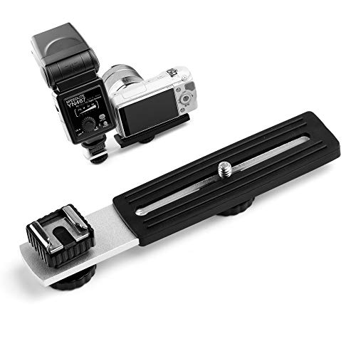 Fotover Horizontaler Kamerablitz Blitzhalterung Blitzschiene mit Blitzschuh mit 1/4"Schiebeschraube Studio Light Stand kompatibel DSLR-Camcorder DV-Kamera Fotover Horizontaler Kamerablitz Blitzhalterung Blitzschiene mit Blitzschuh mit 1/4"Schiebeschraube Studio Light Stand kompatibel DSLR-Camcorder DV-Kamera von Fotover