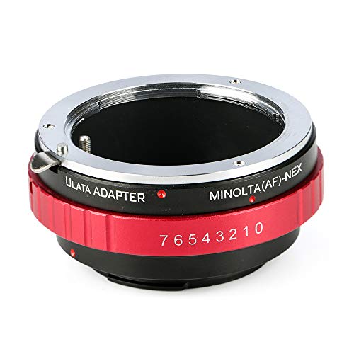 Objektiv Adapterring für Minolta AF/Sony A-Mount Objektiv auf NEX Kamera Kompatibel mit Sony Alpha NEX E-Mount Kameras NEX-3 NEX-5 NEX-6 NEX-7 NEX-C3 NEX-F3 A6000 A6500, MAF-NEX Rot von Fotover
