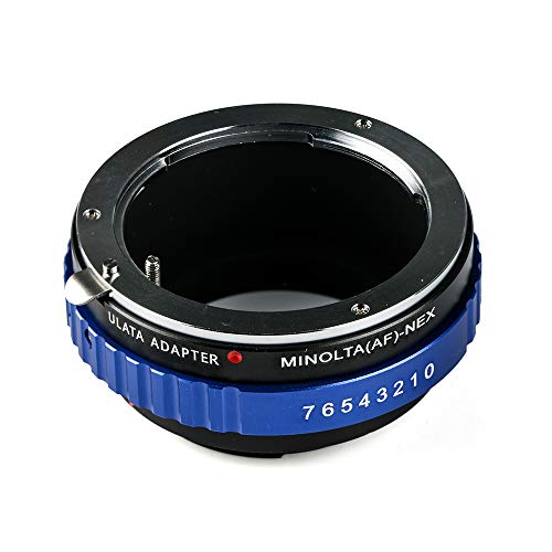 Objektiv Adapterring für Minolta AF/Sony A-Mount Objektiv auf NEX Kamera Kompatibel mit Sony Alpha NEX E-Mount Kameras NEX-5 NEX-6 NEX-7 NEX-C3 NEX-F3 A6000 A6500, MAF-NEX Blau von Fotover