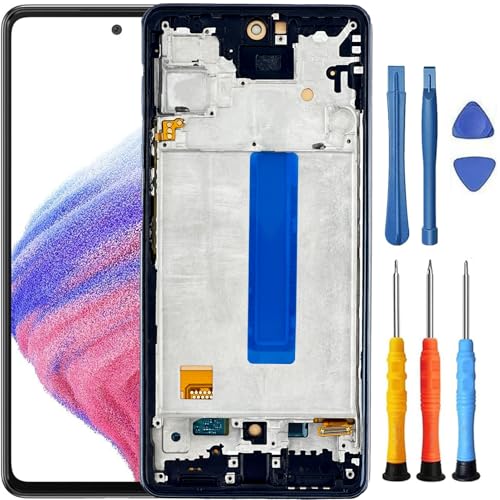 Foufinin Ersatzbildschirm für Samsung Galaxy A53 5G für Samsung A53 5G Bildschirm Ersatz mit Rahmen SM-A536E A536W SM-A536U SM-A536V LCD Display Touch Digitizer Montage mit Werkzeugen schwarz Foufinin Ersatzbildschirm für Samsung Galaxy A53 5G für Samsung A53 5G Bildschirm Ersatz mit Rahmen SM-A536E A536W SM-A536U SM-A536V LCD Display Touch Digitizer Montage mit Werkzeugen schwarz von Foufinin