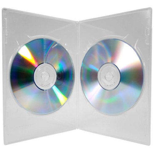 Four Square Media 10 x Doppel DVD Slim Transparent 7 mm Rücken - 10 Stück von Four Square Media