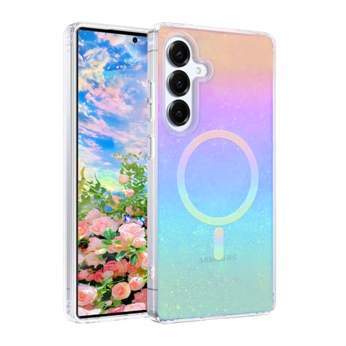 Fourmor Magnetische Handyhülle für Samsung Galaxy S25, farbvergoldete, transparente, glänzende Handyhülle für Mädchen, magnetisch–stoßfester TPU-Stoßdämpfer in Militärqualität – für Samsung Galaxy S25 Fourmor Magnetische Handyhülle für Samsung Galaxy S25, farbvergoldete, transparente, glänzende Handyhülle für Mädchen, magnetisch–stoßfester TPU-Stoßdämpfer in Militärqualität – für Samsung Galaxy S25 von Fourmor
