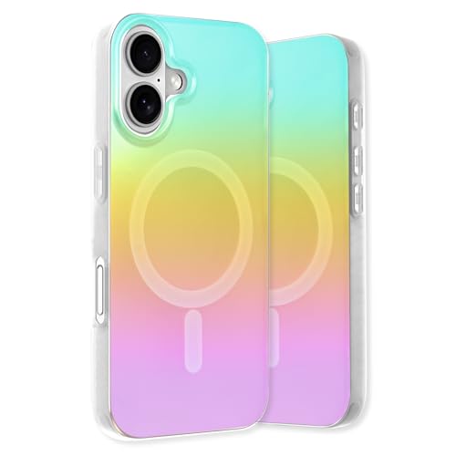 Fourmor Schutzhülle für iPhone 16Plus, galvanisiert, glänzend, Farbverlauf, geeignet für Mädchen, magnetisch, Anti-Fingerabdruck, sturzsicher, TPU-Stoßdämpfer für iPhone 16 Plus Fourmor Schutzhülle für iPhone 16Plus, galvanisiert, glänzend, Farbverlauf, geeignet für Mädchen, magnetisch, Anti-Fingerabdruck, sturzsicher, TPU-Stoßdämpfer für iPhone 16 Plus von Fourmor