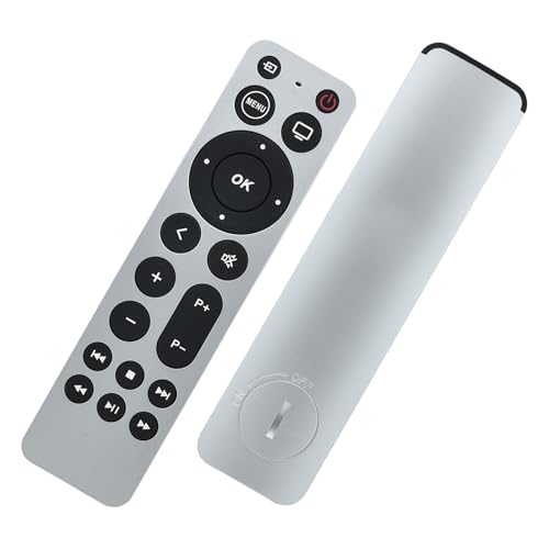 Fourmor Universal-Ersatzfernbedienung für Apple TV Gen 1 2 3 4 – für Apple TV 4K/HD A1427 A1469 A1378 A1218 A2843 A2737 A2169 A1842 und mehr (Keine Stimme, Keine Siri, Blaue Hintergrundbeleuchtung) von Fourmor